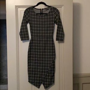 Black and white checkered dress